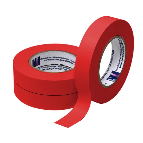Nevs 1" wide x 60yd Red Labeling Tape T-100-Red - main
